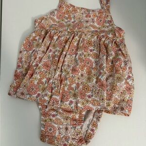 Carter's Floral Bodysuit - Pink and Orange